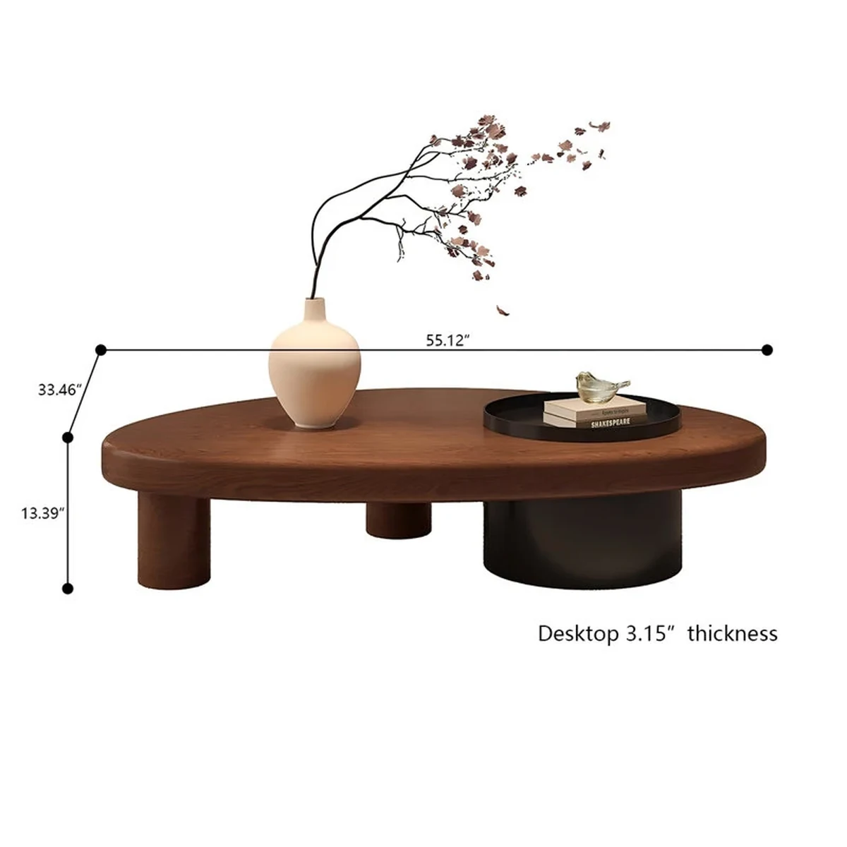 Rustic Solid Wood Coffee Accent Table