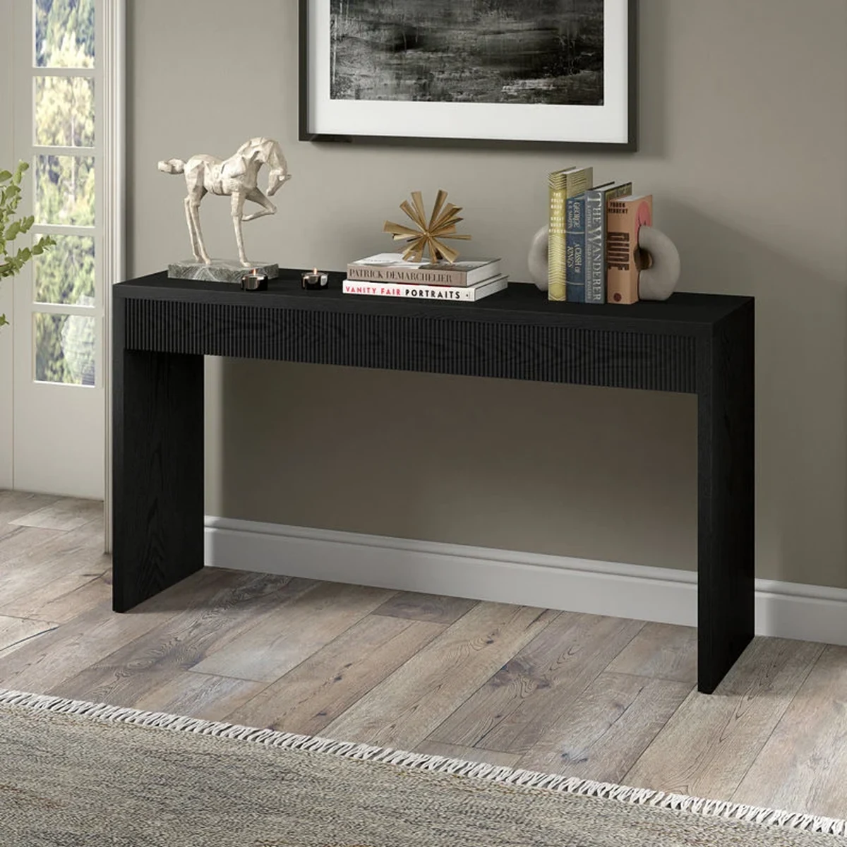 Modern Solid Wood Console Accent Table