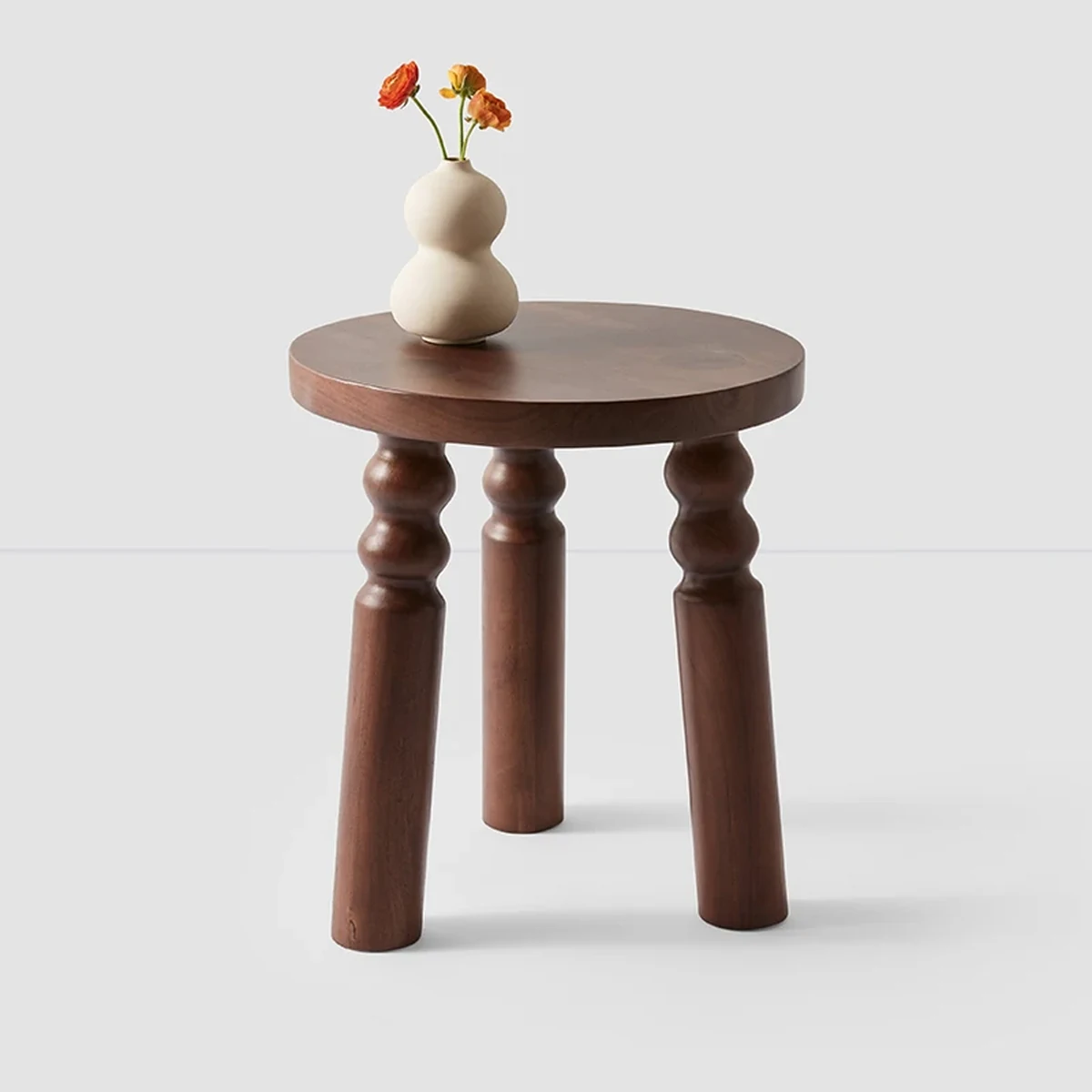 Modern Solid Wood Round Coffee Accent Table