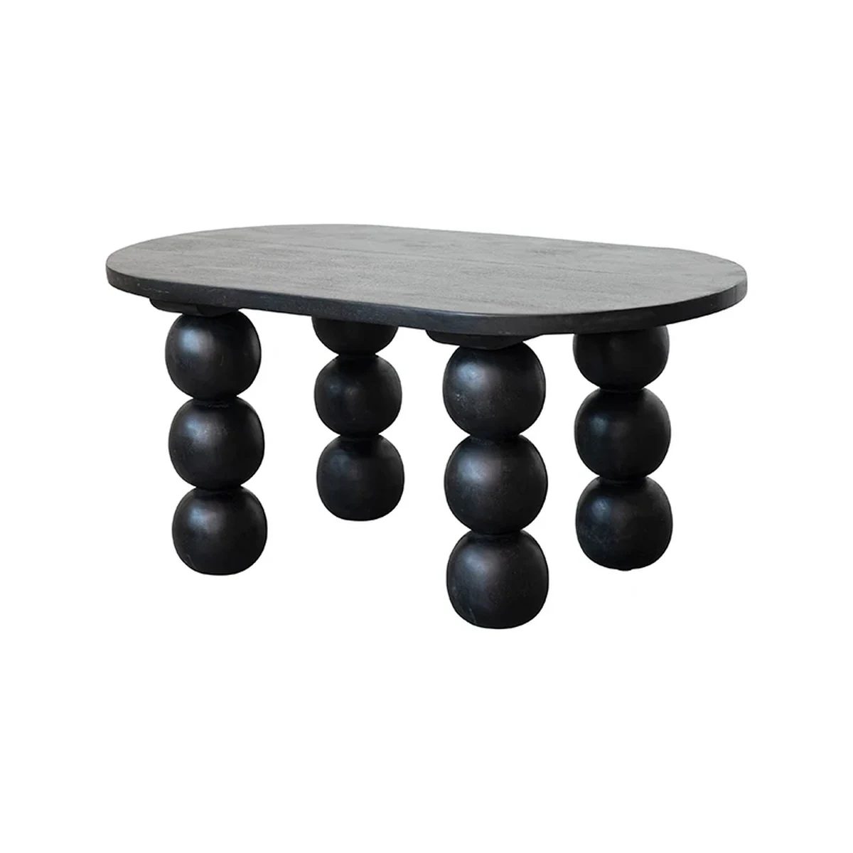 Modern Solid Wood Round Oval Accent Table