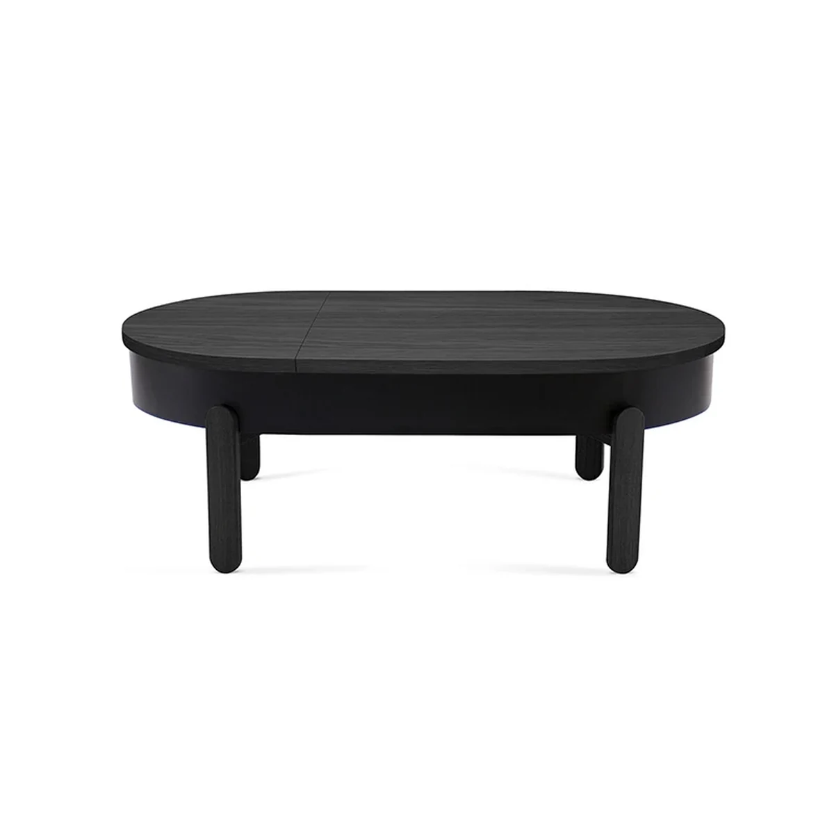Classic Solid Wood Oval Coffee Accent Table