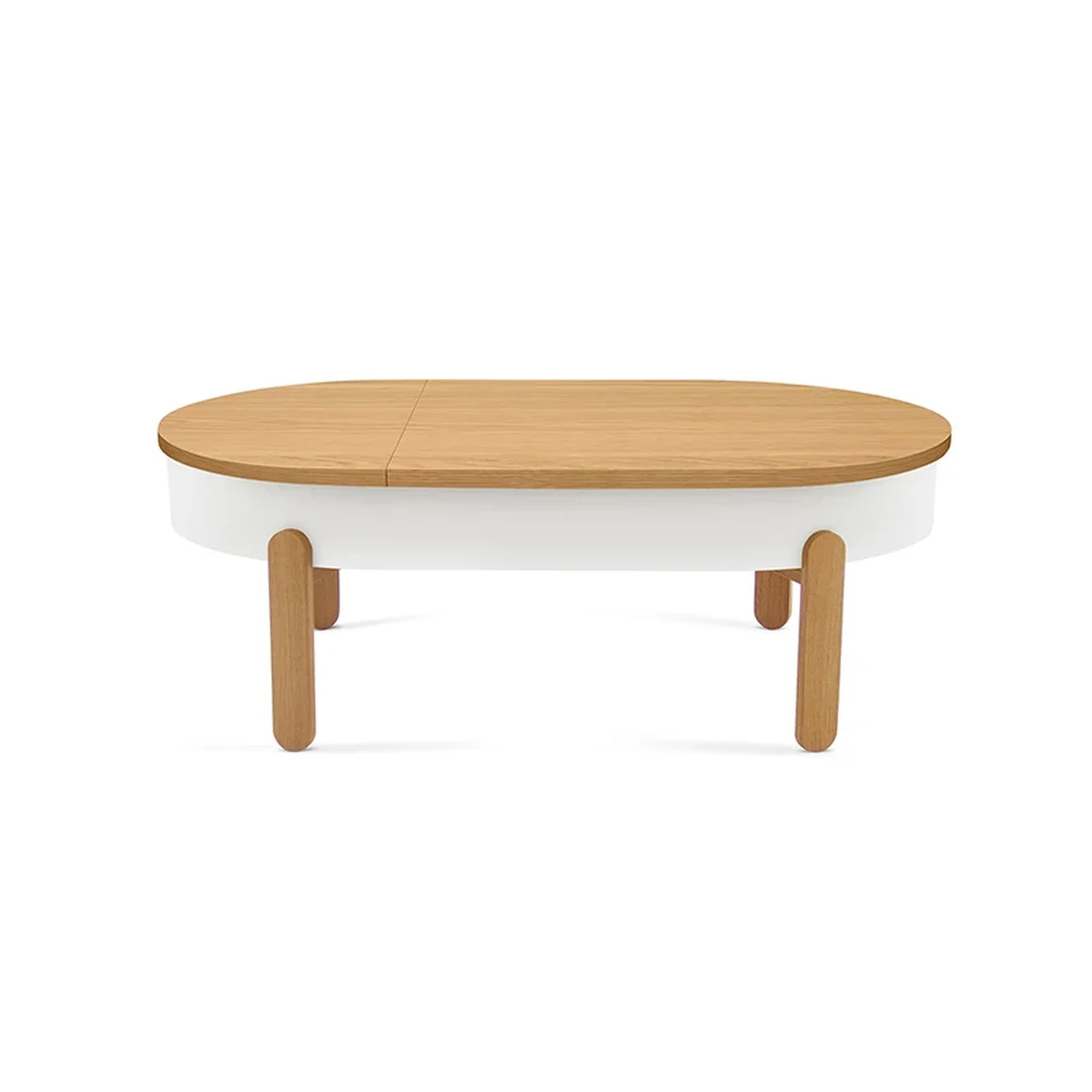 Classic Solid Wood Oval Coffee Accent Table