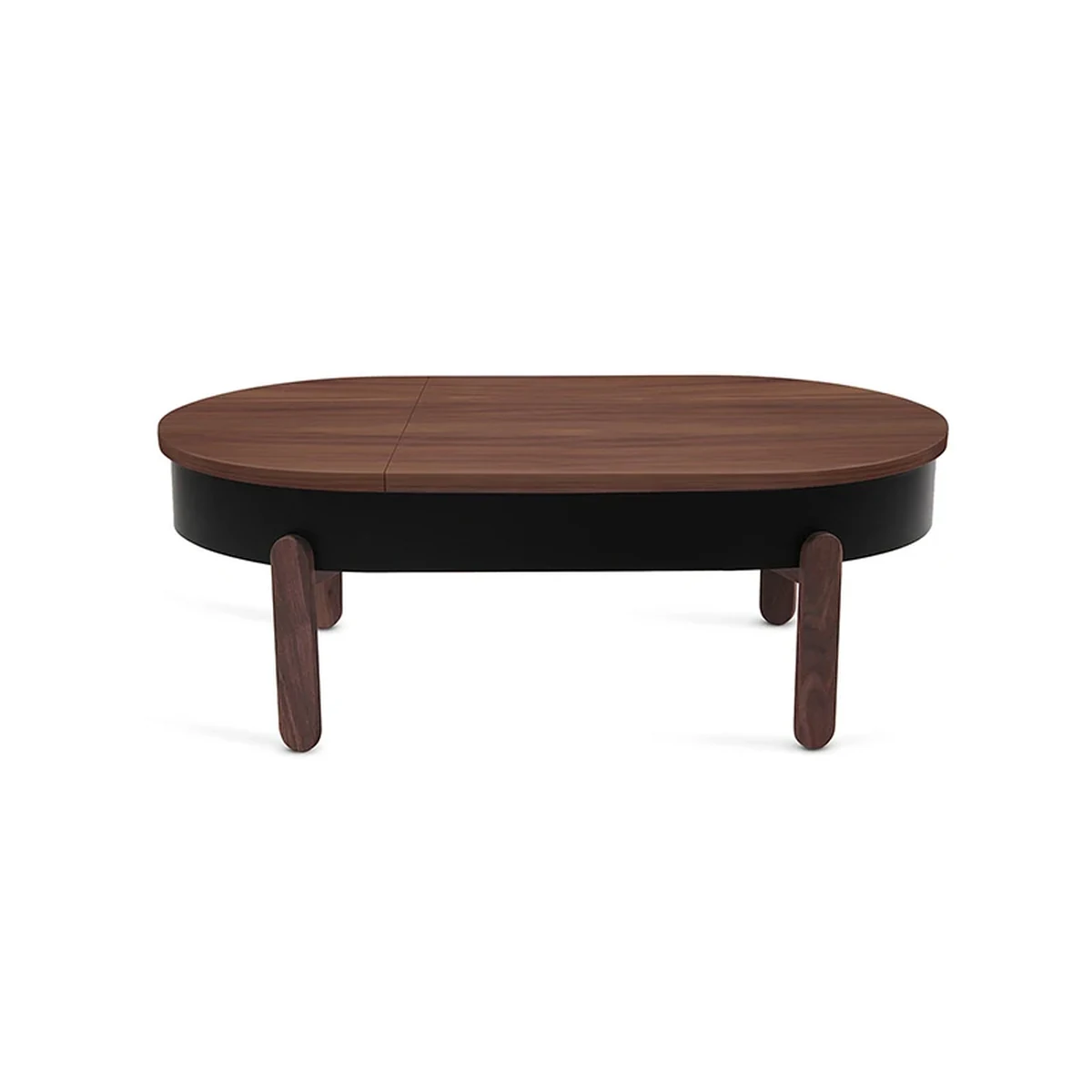Classic Solid Wood Oval Coffee Accent Table