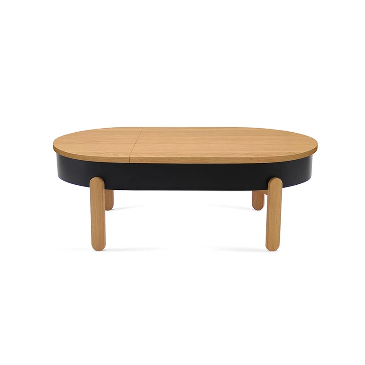 Classic Solid Wood Oval Coffee Accent Table