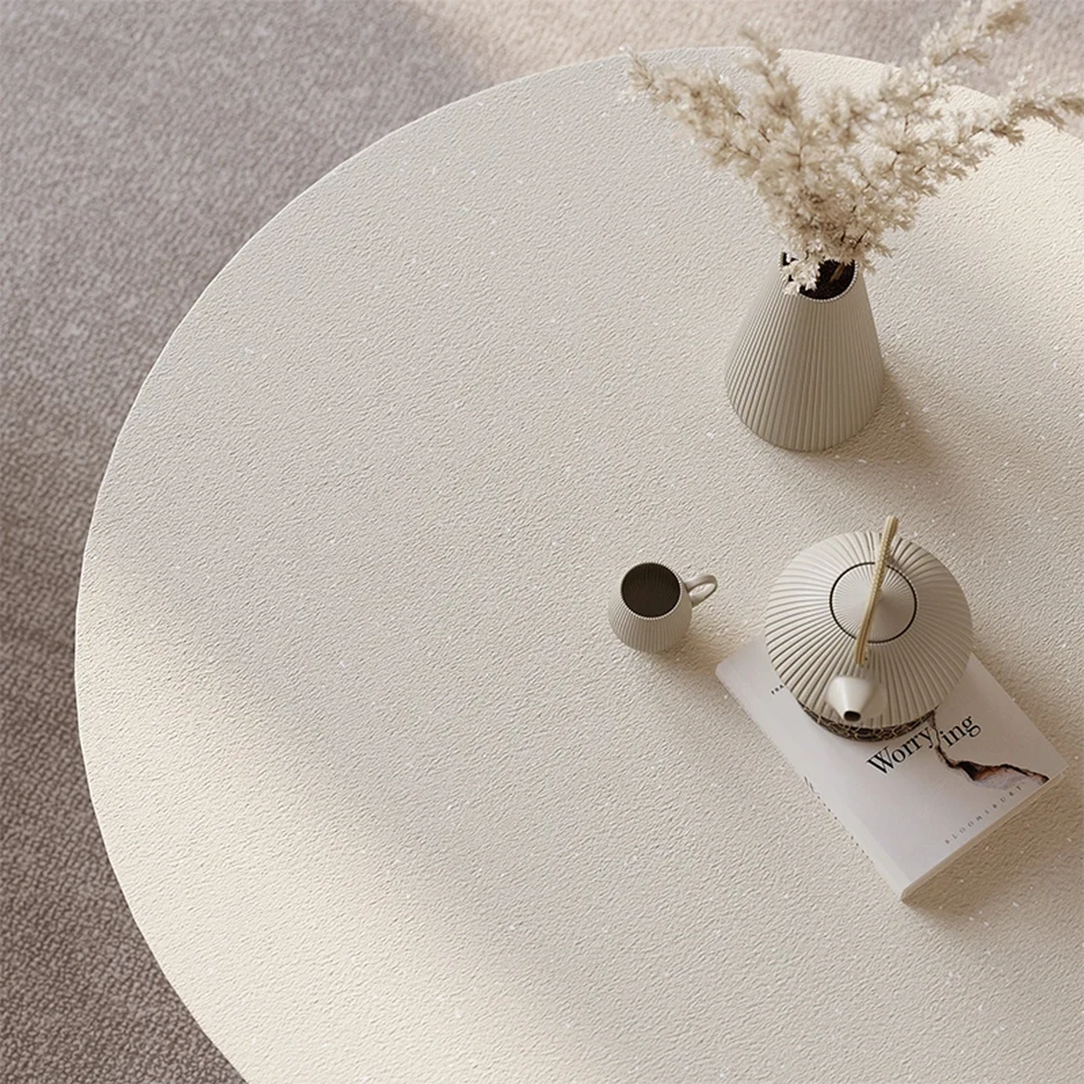 Modern Solid Wood Round Side Accent Table
