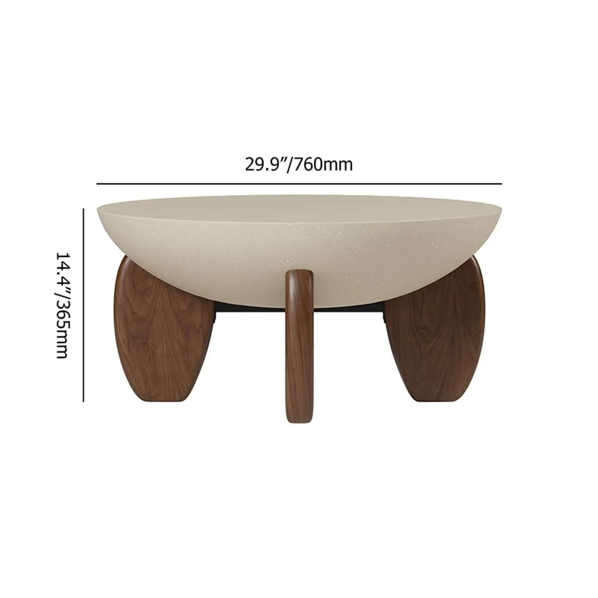 Modern Solid Wood Round Side Accent Table
