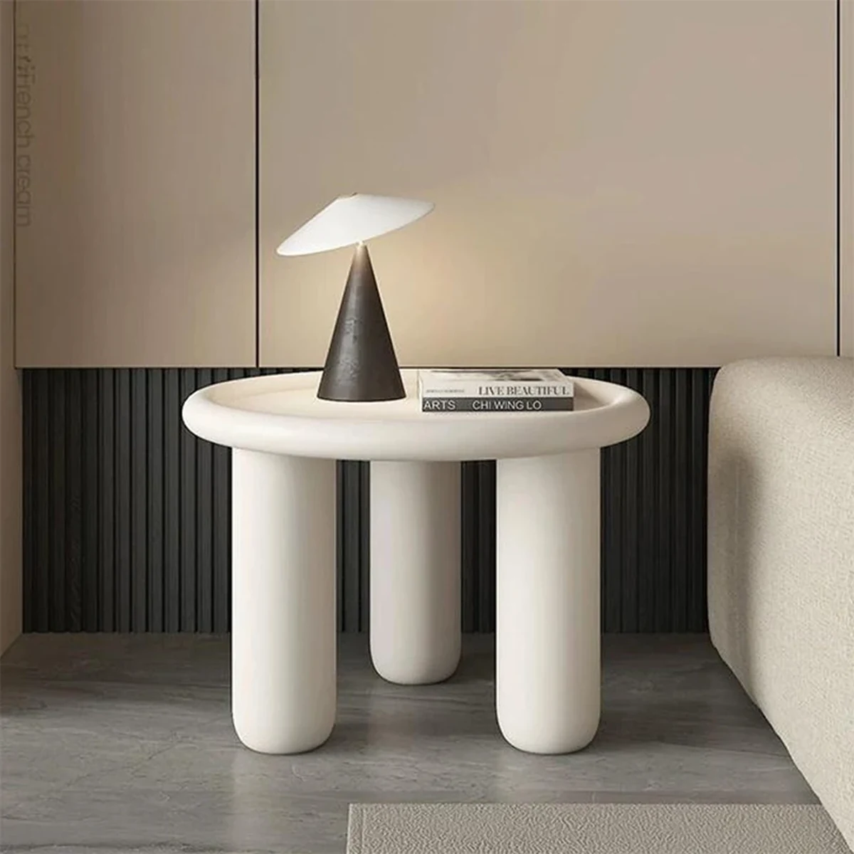 Rustic Solid Wood Round Coffee Accent Table