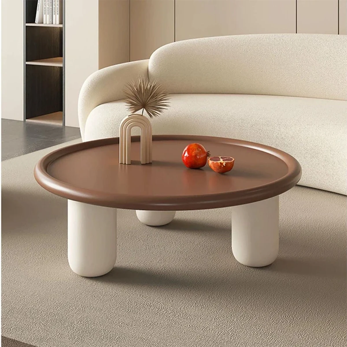 Nordic Solid Wood Round Coffee Accent Table