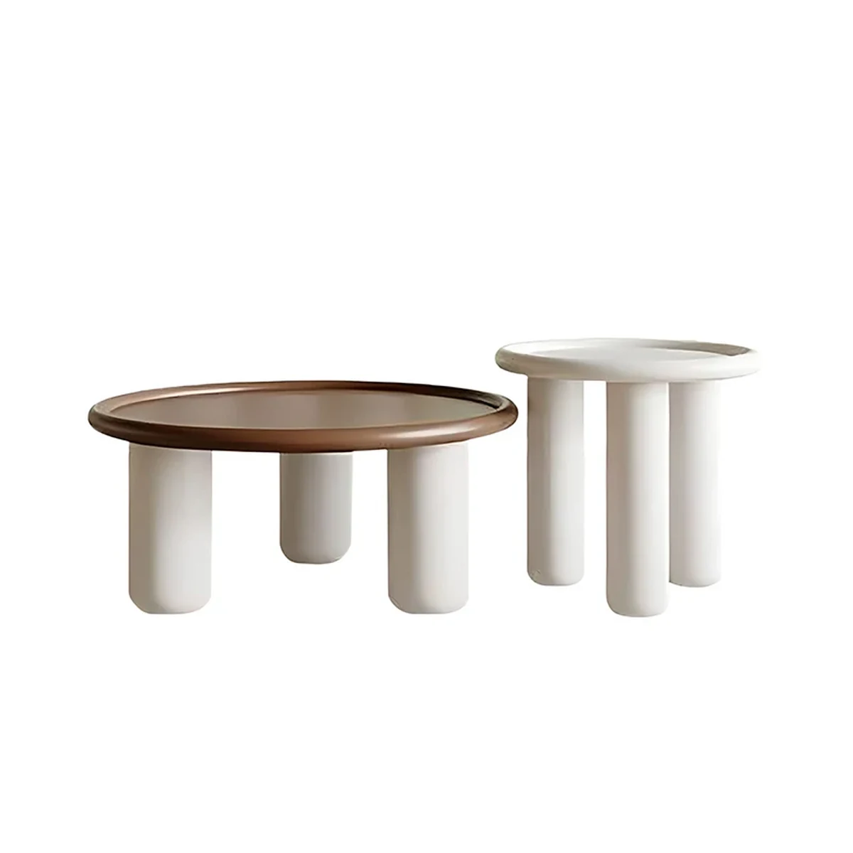 Nordic Solid Wood Round Coffee Accent Table
