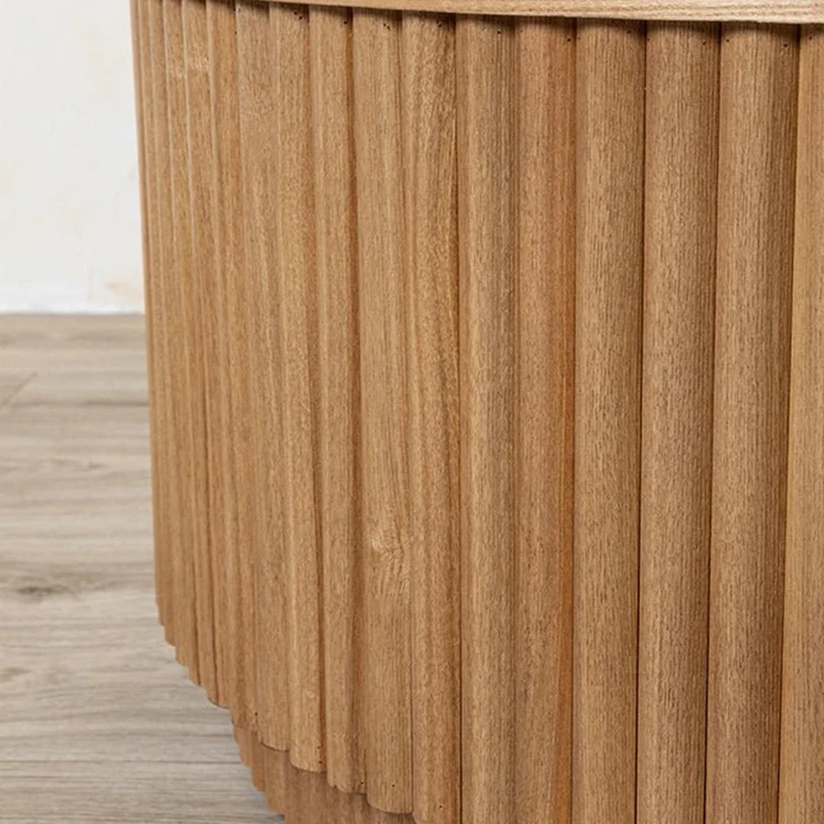 Rustic Solid Wood Round Coffee Accent Table