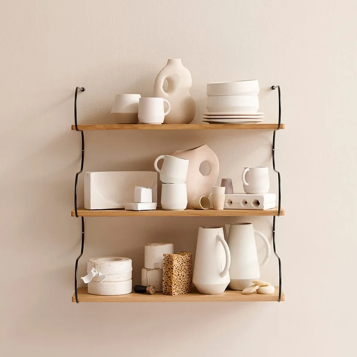 Modern Metal Floating Floating Wall Shelf