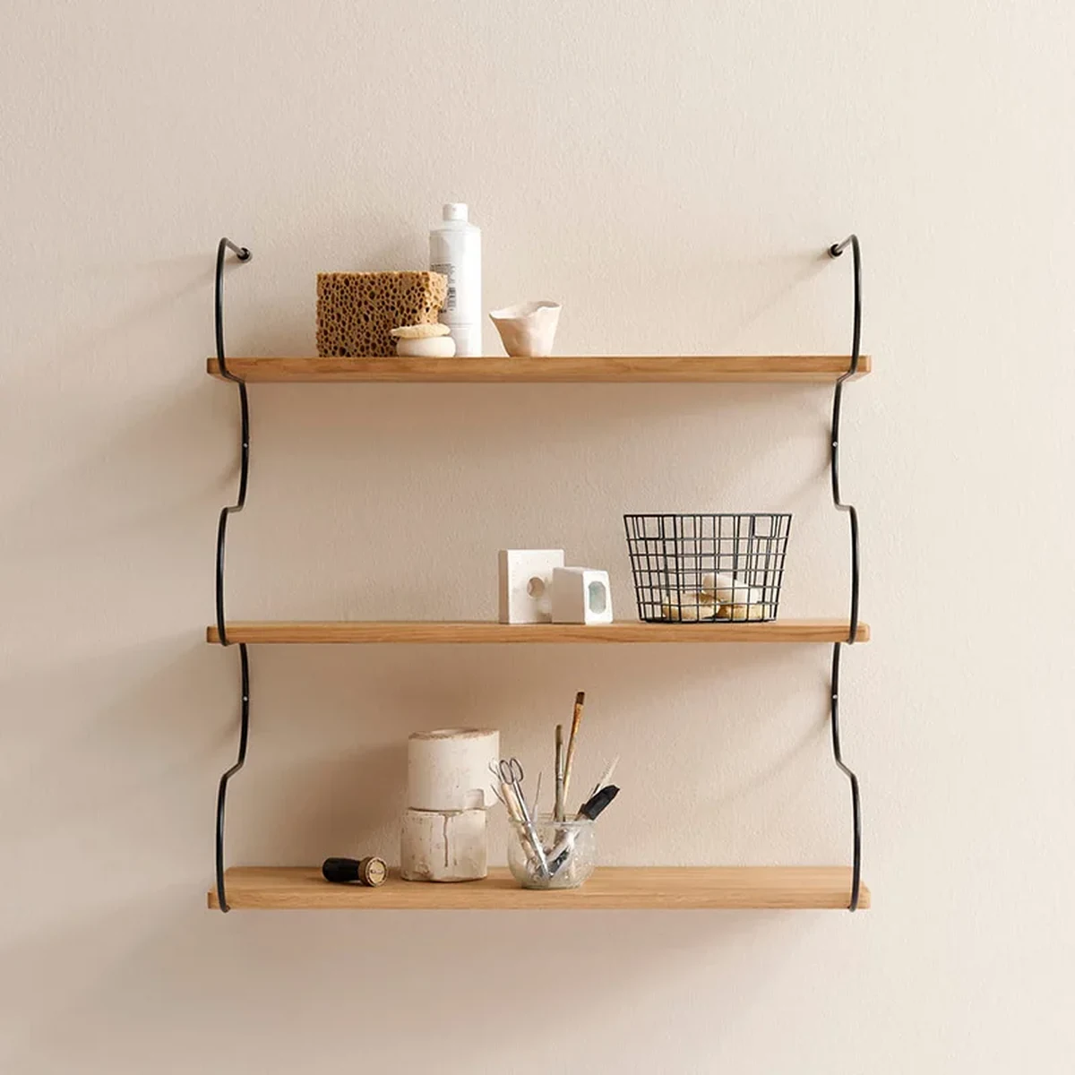 Modern Metal Floating Floating Wall Shelf