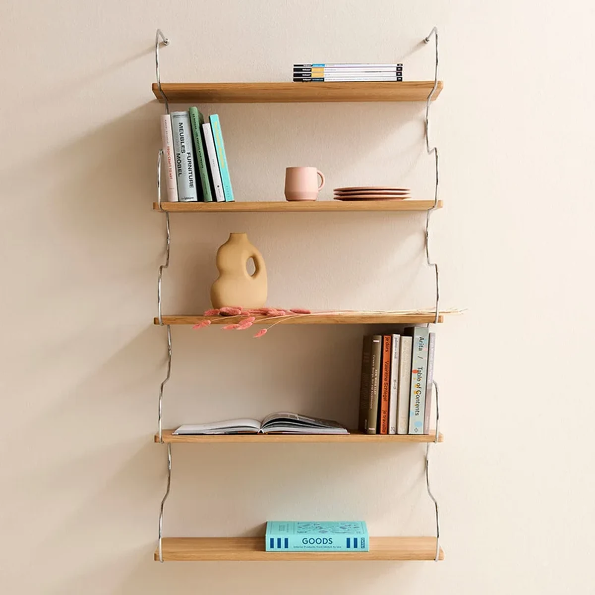 Modern Metal Floating Floating Wall Shelf