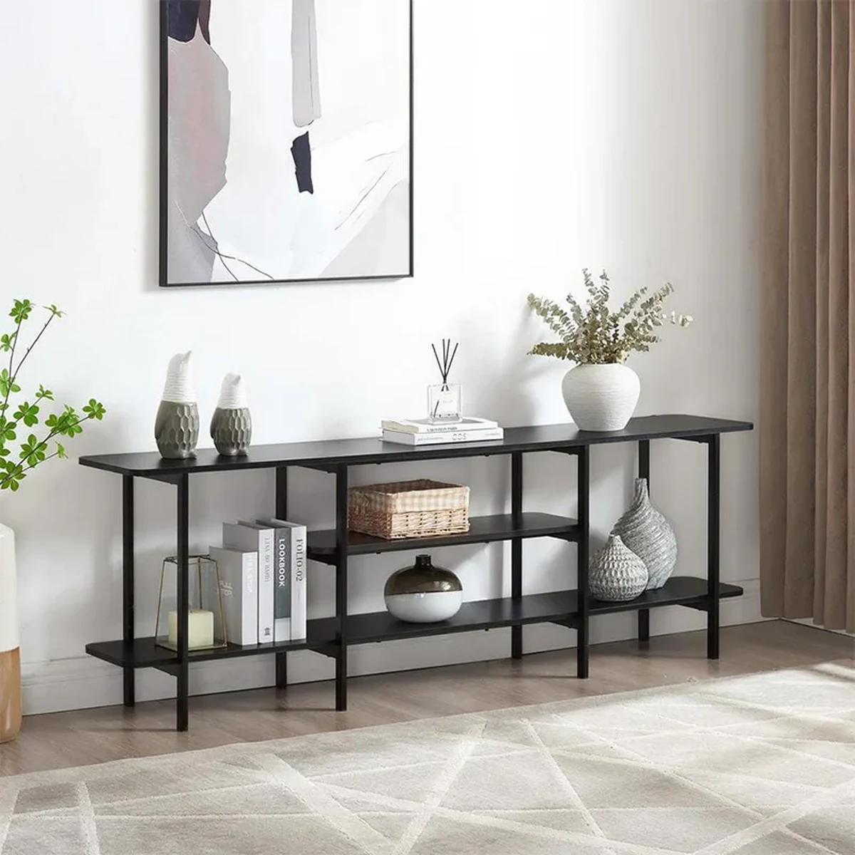 Modern Metal Console Accent Table