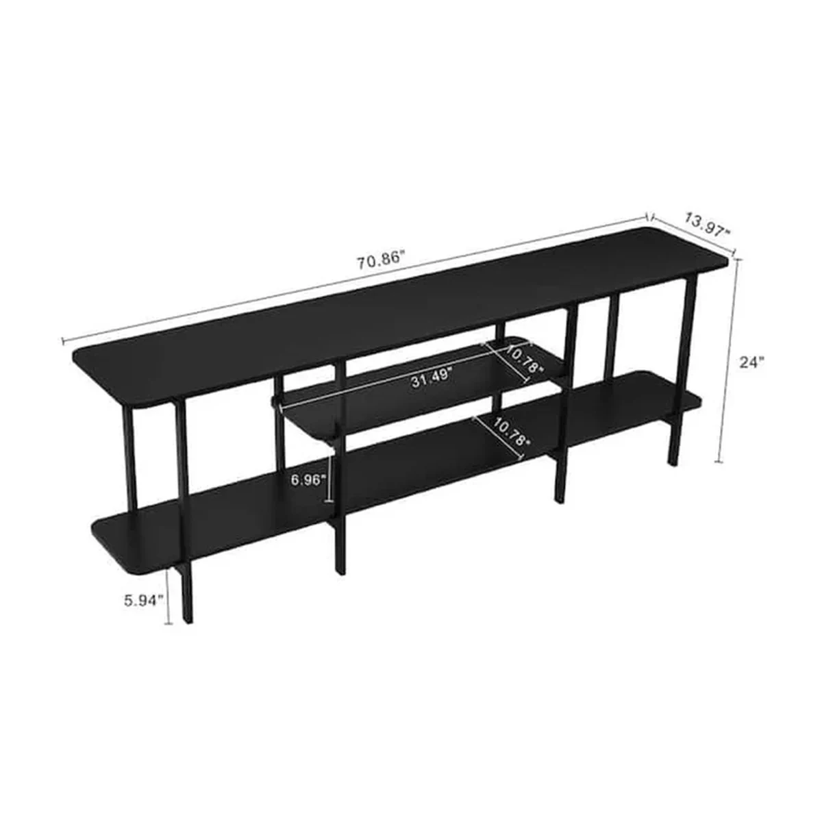 Modern Metal Console Accent Table