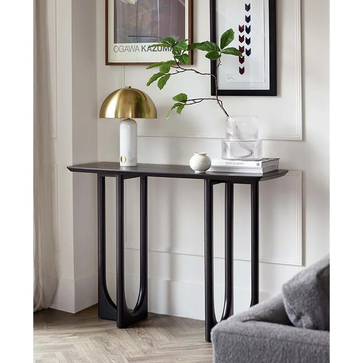 Modern Solid Wood Console Accent Table