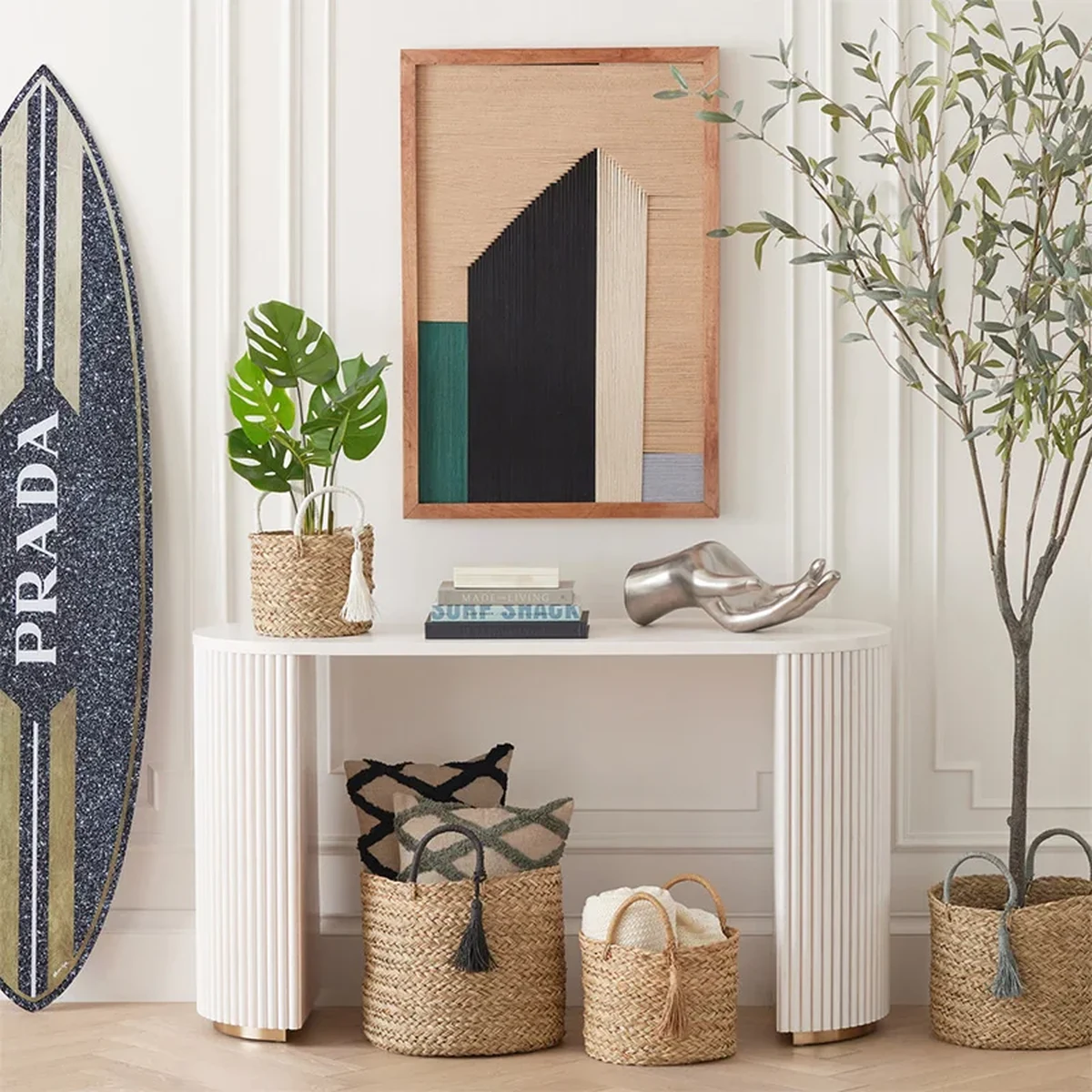 Modern Solid Wood Console Accent Table