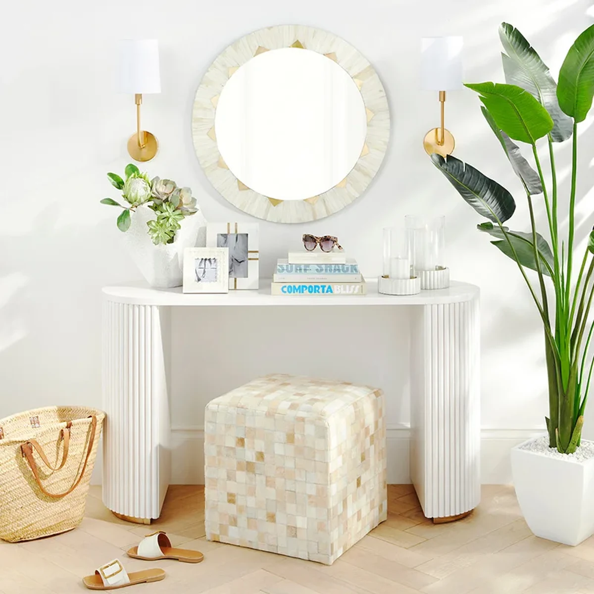 Modern Solid Wood Console Accent Table