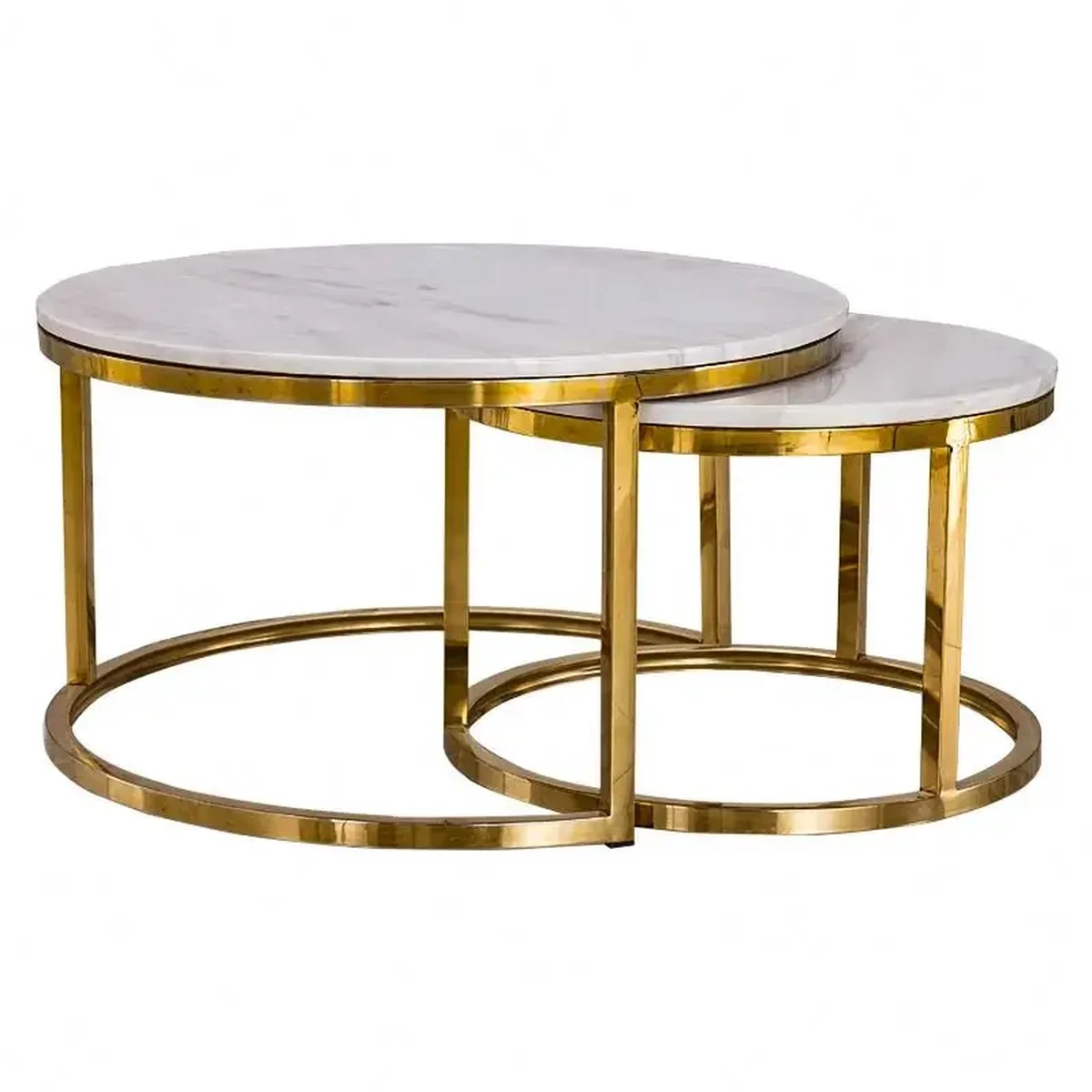 Classic Metal Round Coffee Accent Table