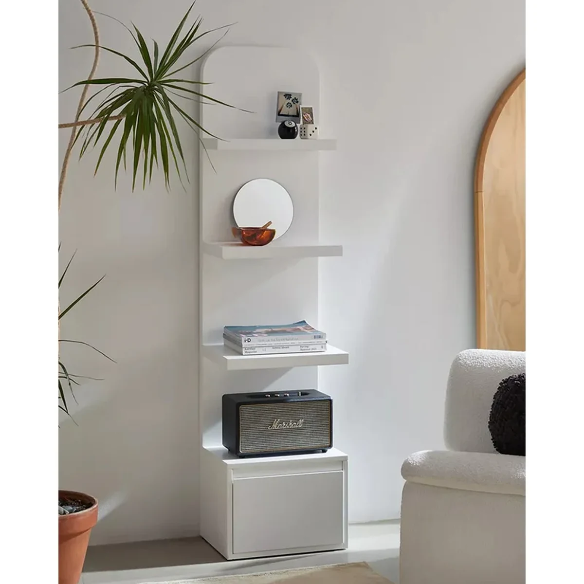 Modern Solid Wood Storage Shelf