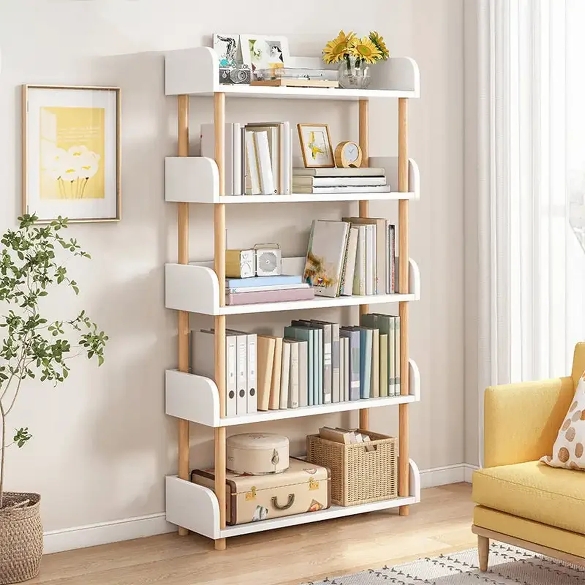 Farmhouse Solid Wood Storage Shelf