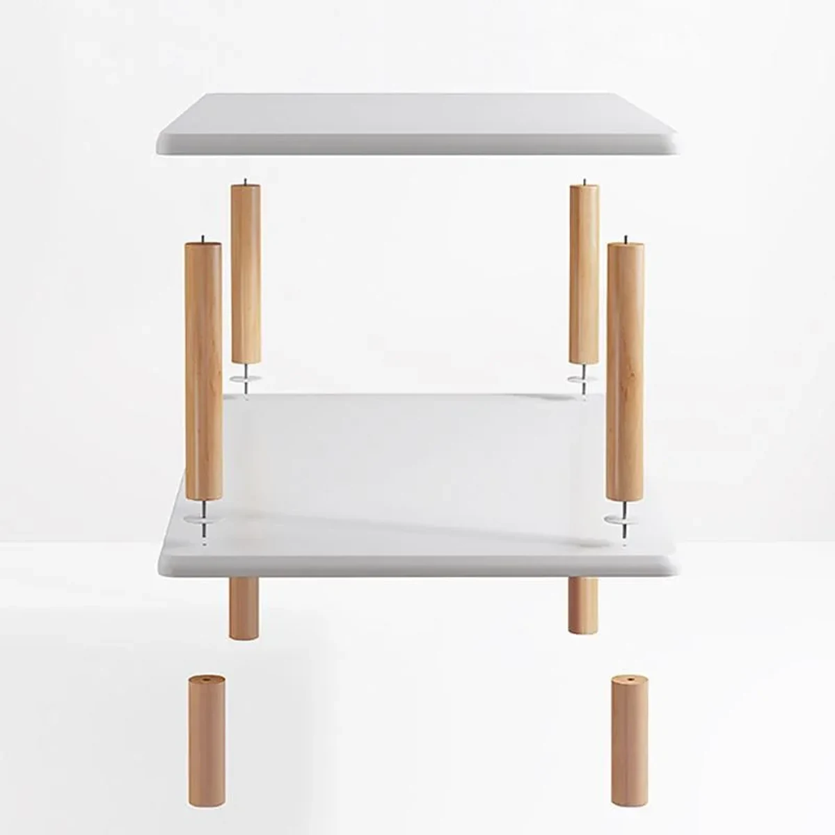 Farmhouse Solid Wood Storage Shelf