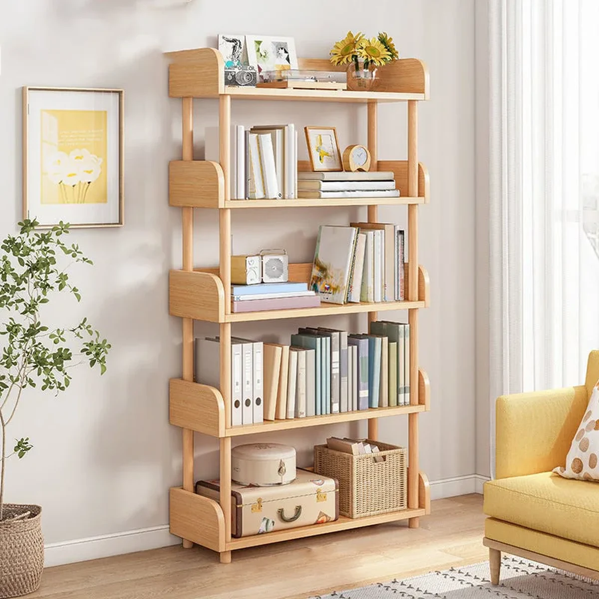 Farmhouse Solid Wood Storage Shelf
