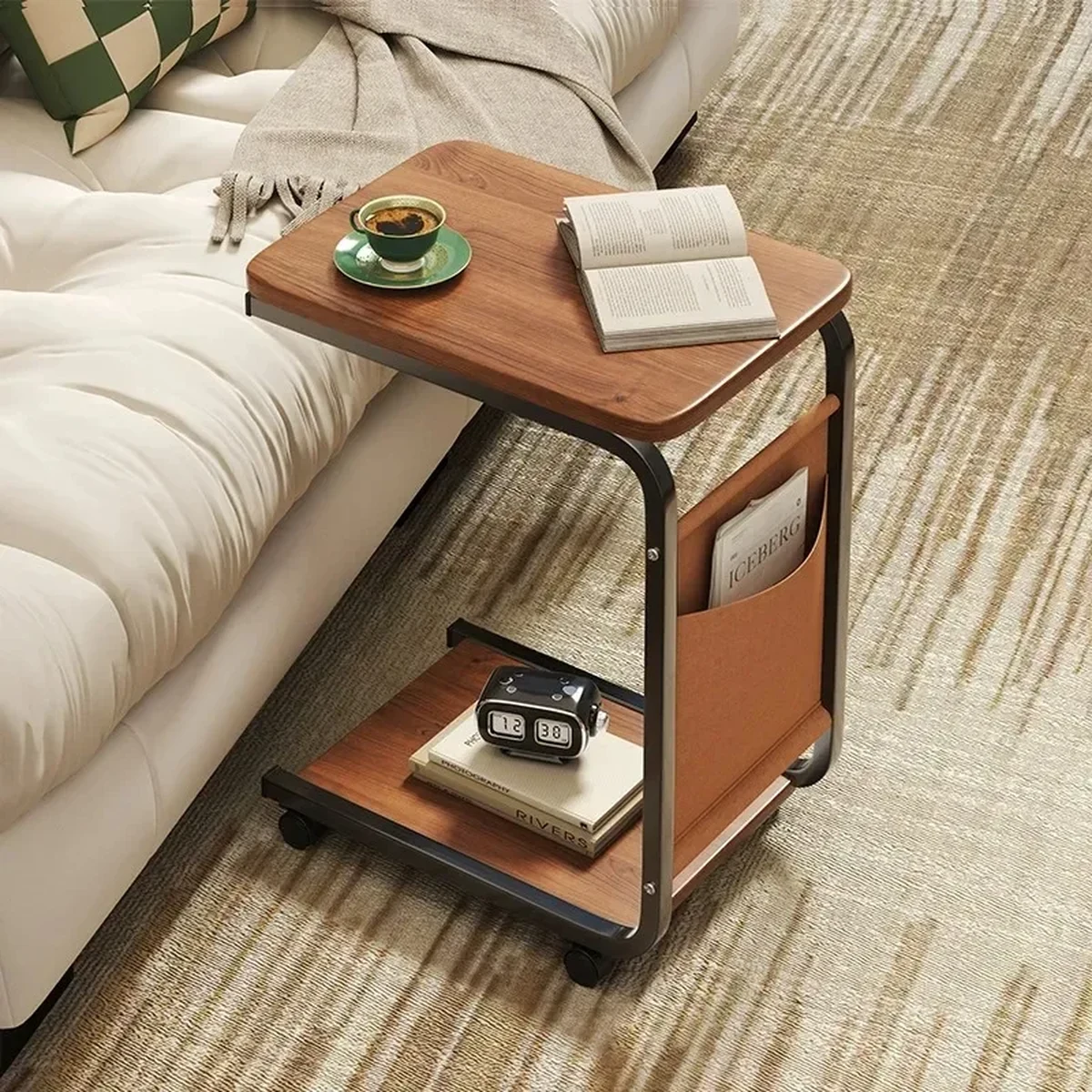 Modern Metal Square Side Accent Table