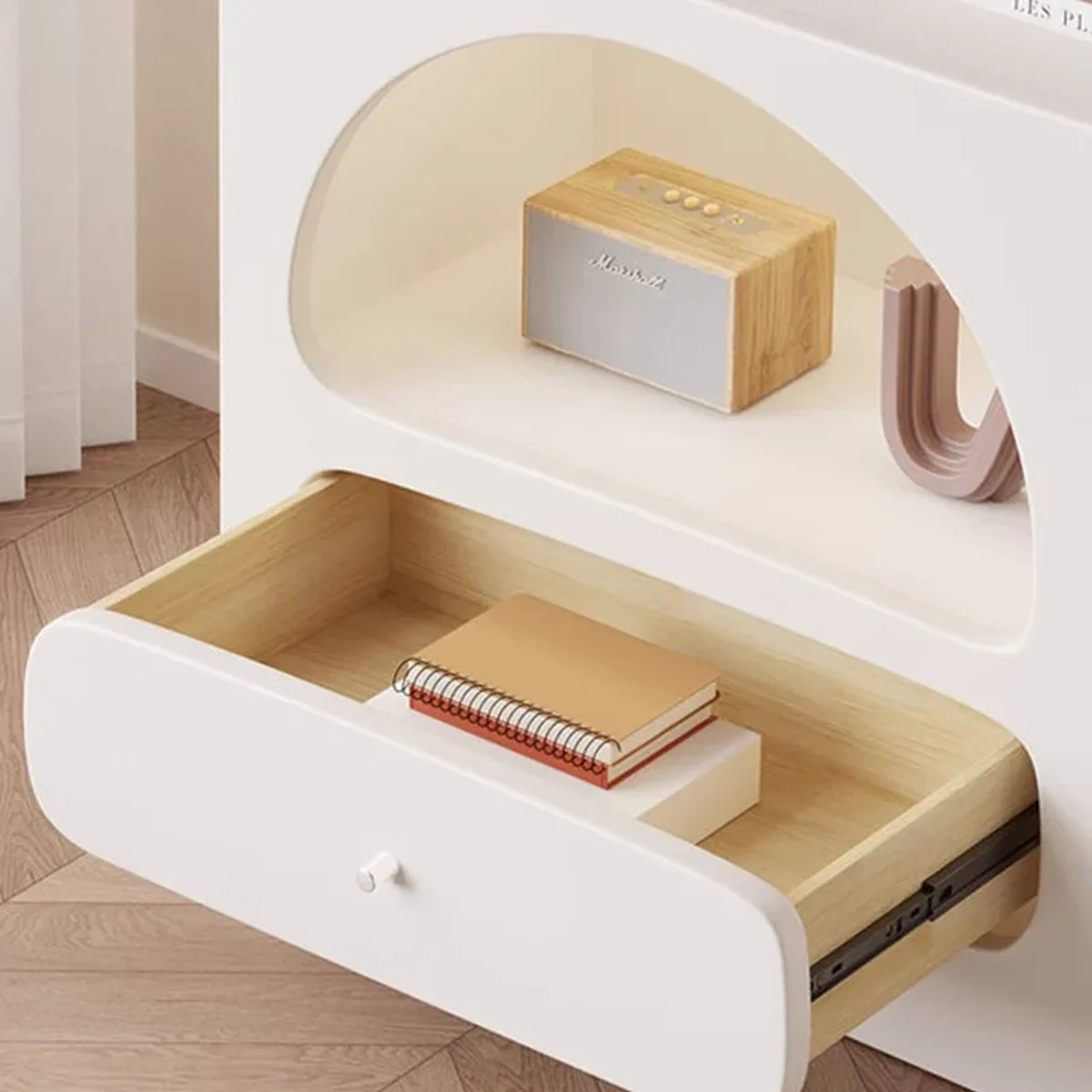 Modern Solid Wood Storage Shelf