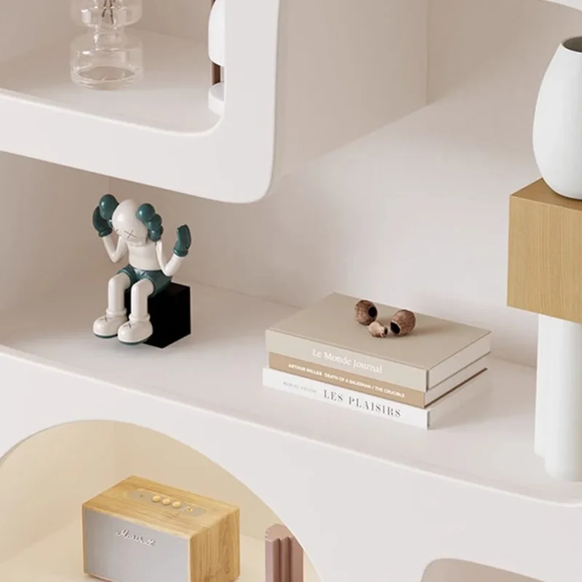 Modern Solid Wood Storage Shelf