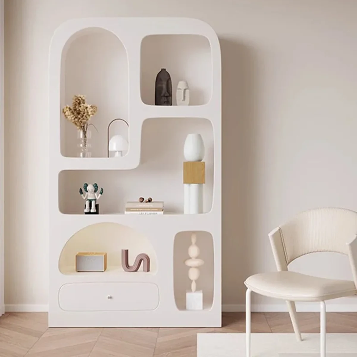 Modern Solid Wood Storage Shelf