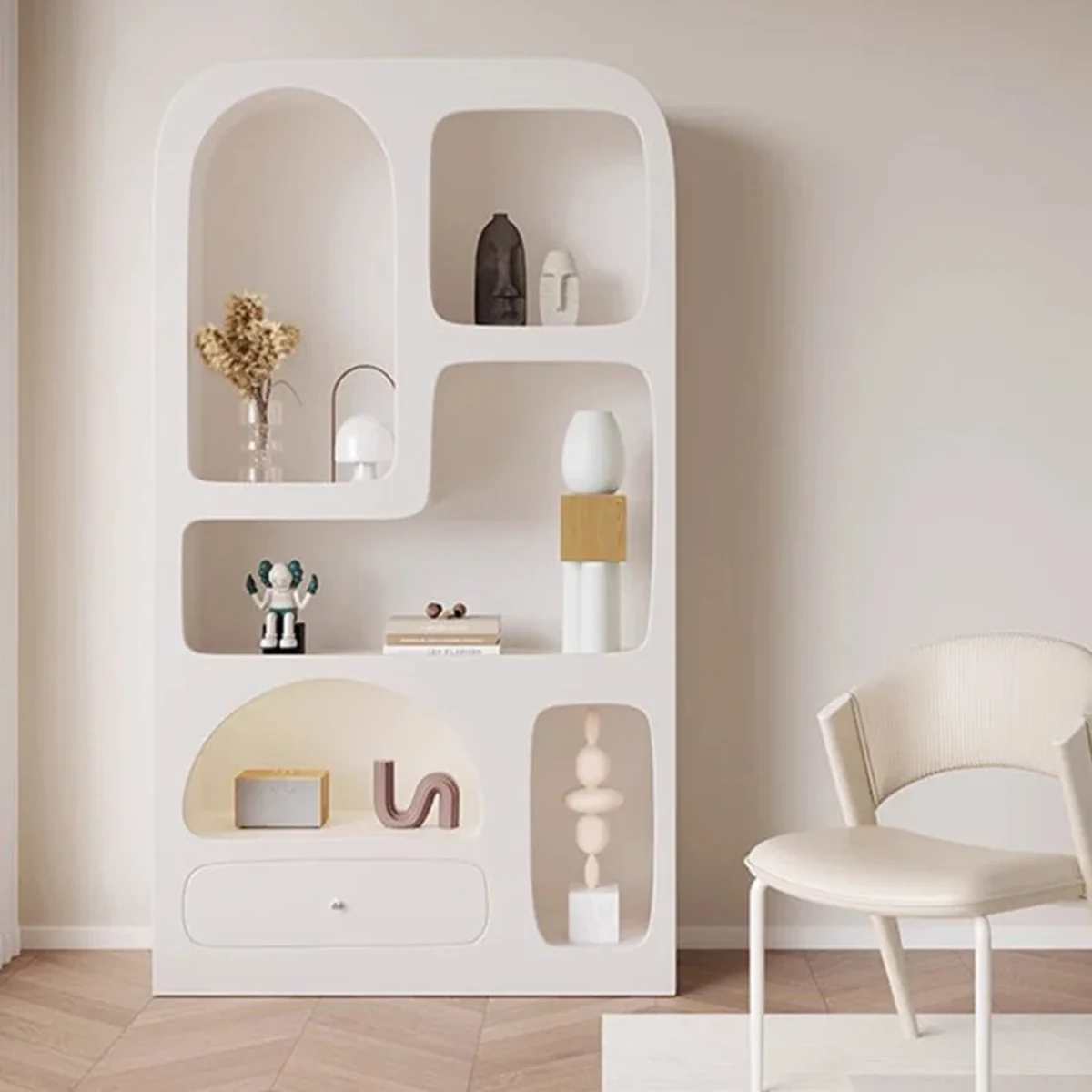 Modern Solid Wood Storage Shelf
