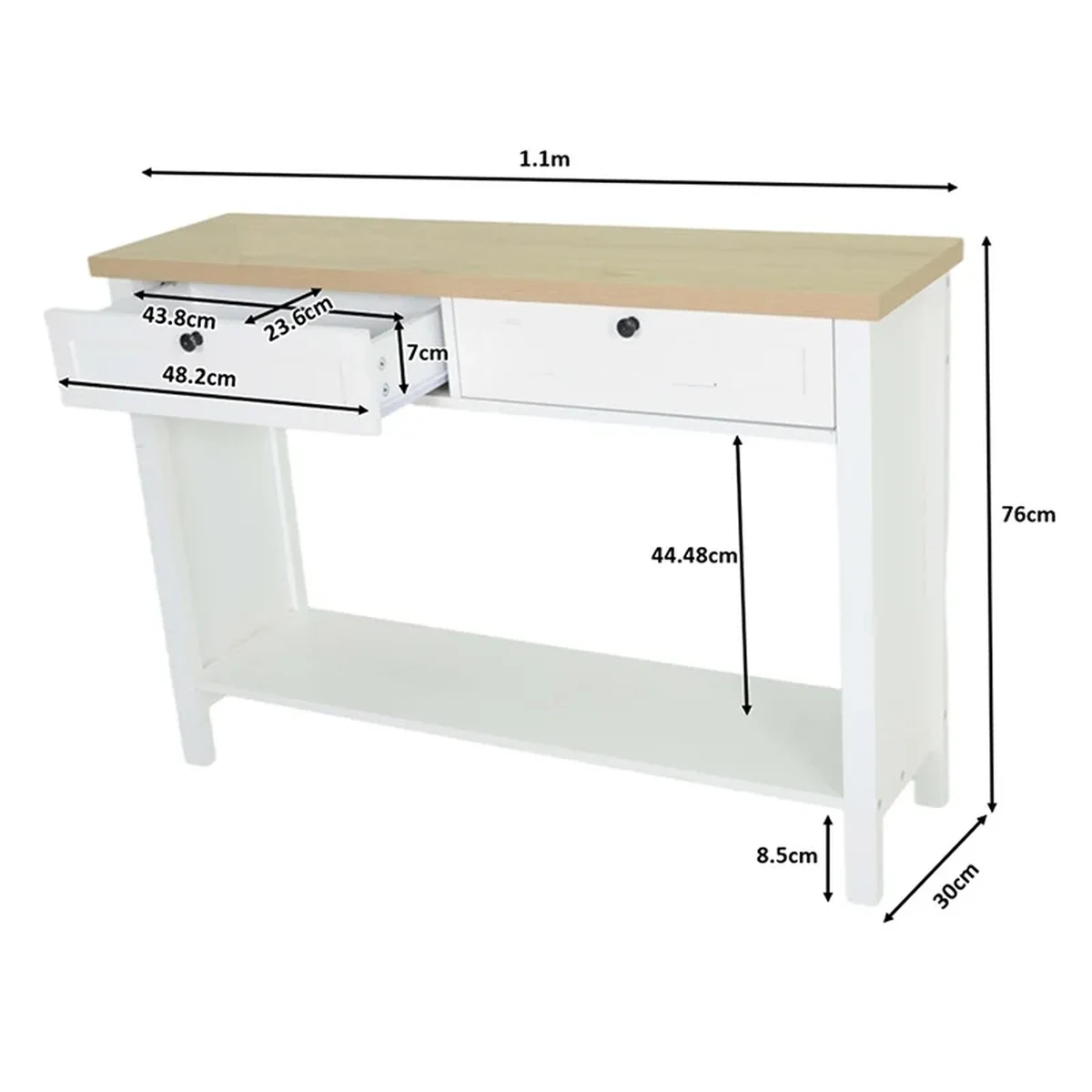 Minimalist Solid Wood Rectangle Console Accent Table