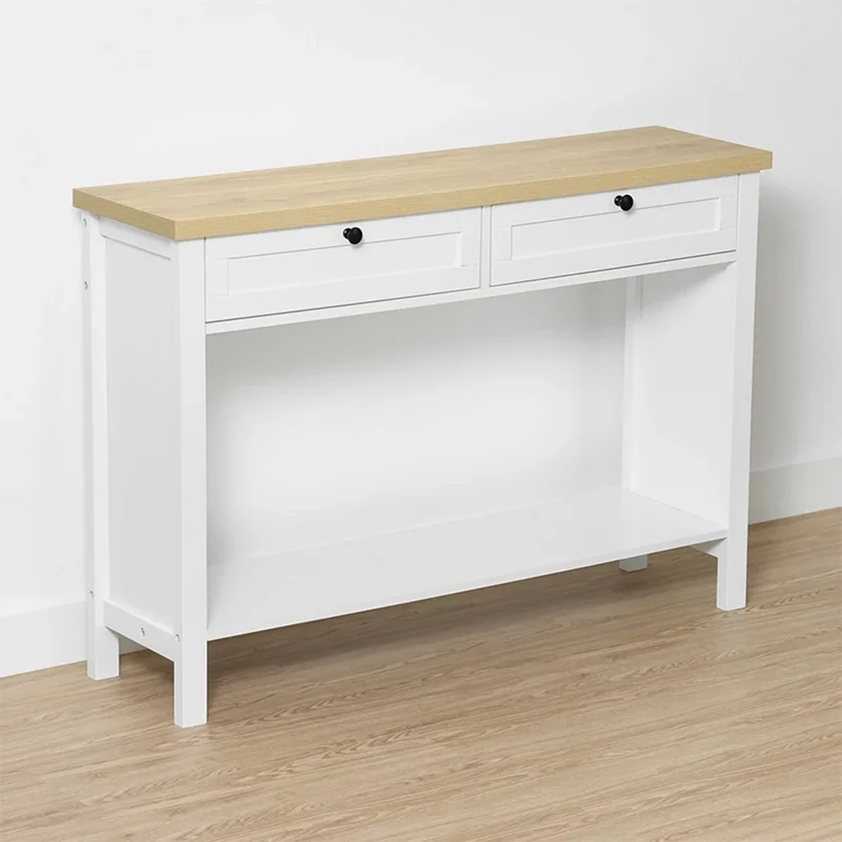Minimalist Solid Wood Rectangle Console Accent Table