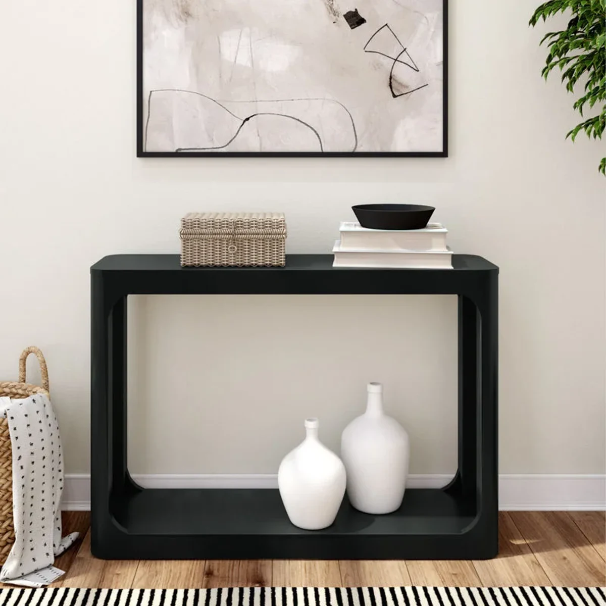 Modern Solid Wood Console Accent Table