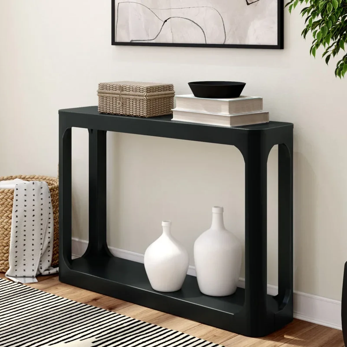 Modern Solid Wood Console Accent Table