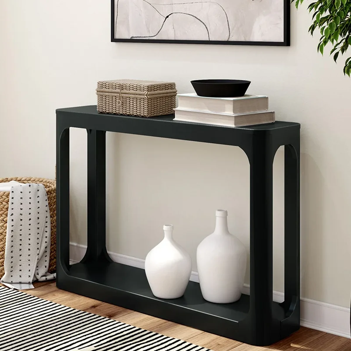 Modern Solid Wood Console Accent Table