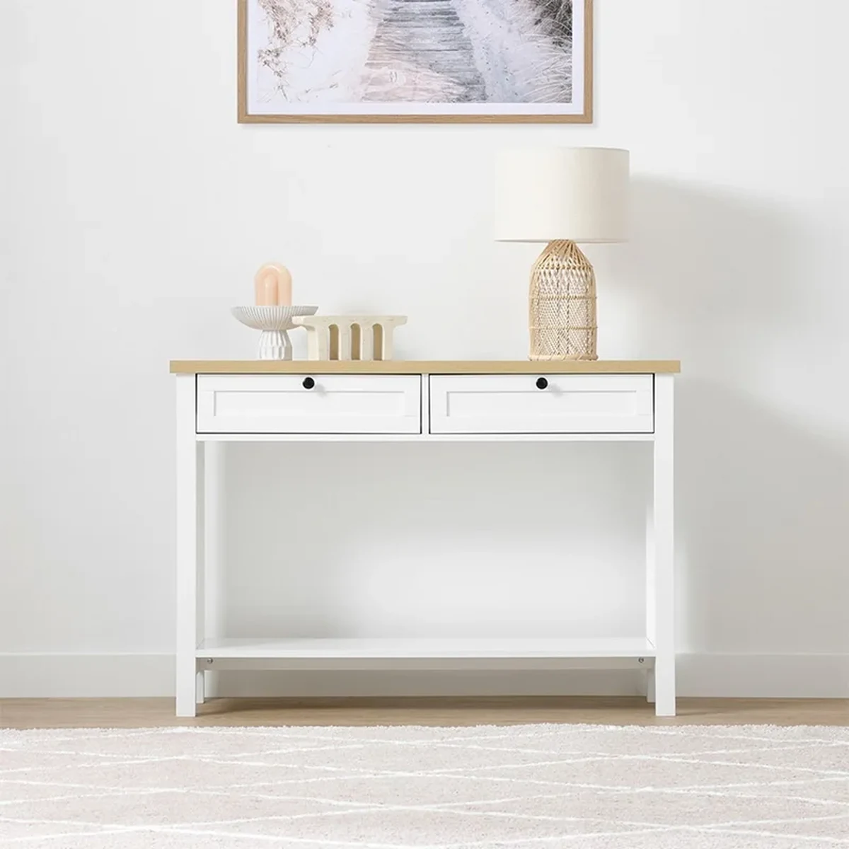 Antique Solid Wood Console Accent Table