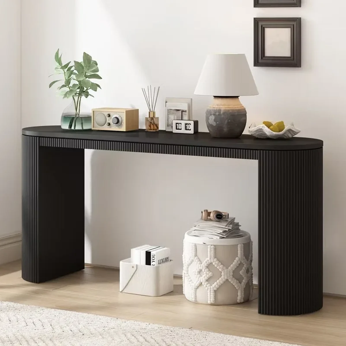 Farmhouse Solid Wood Console Accent Table