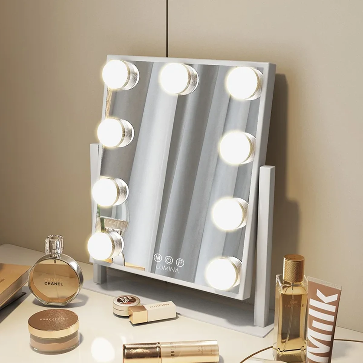 Classic Solid Wood Tabletop Vanity Mirror