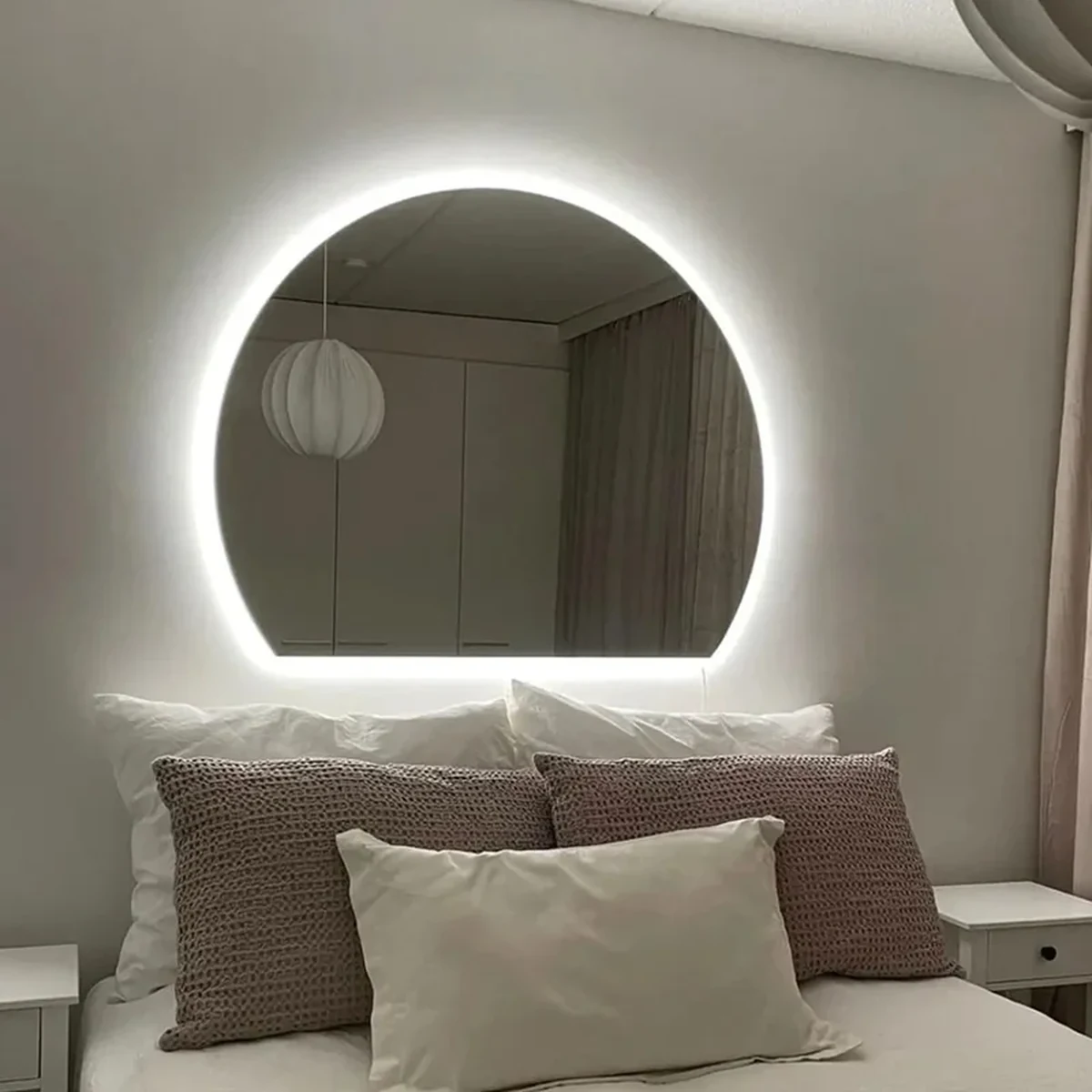Modern Solid Wood Wall Mirror