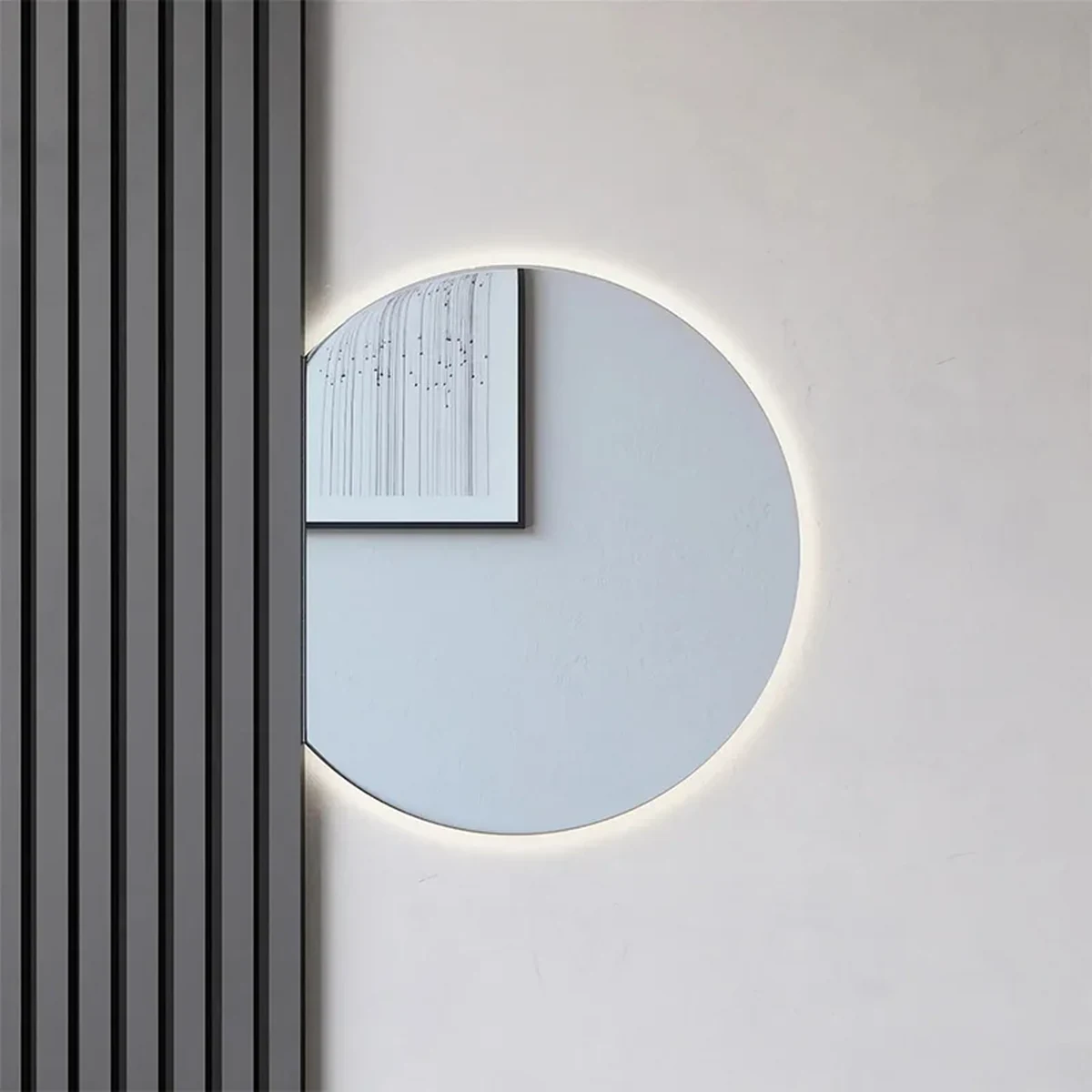 Modern Solid Wood Wall Mirror