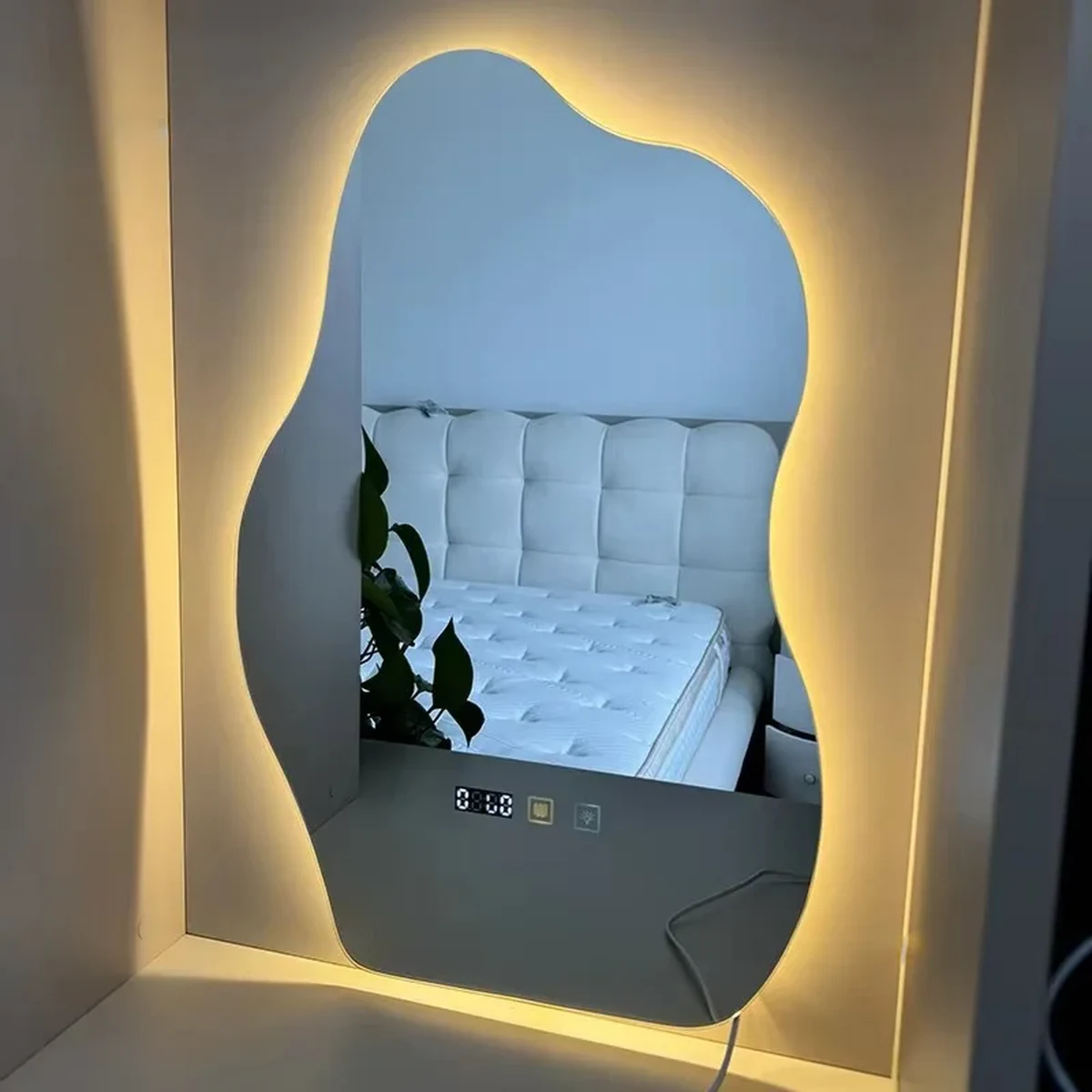 Modern Solid Wood Wall Mirror