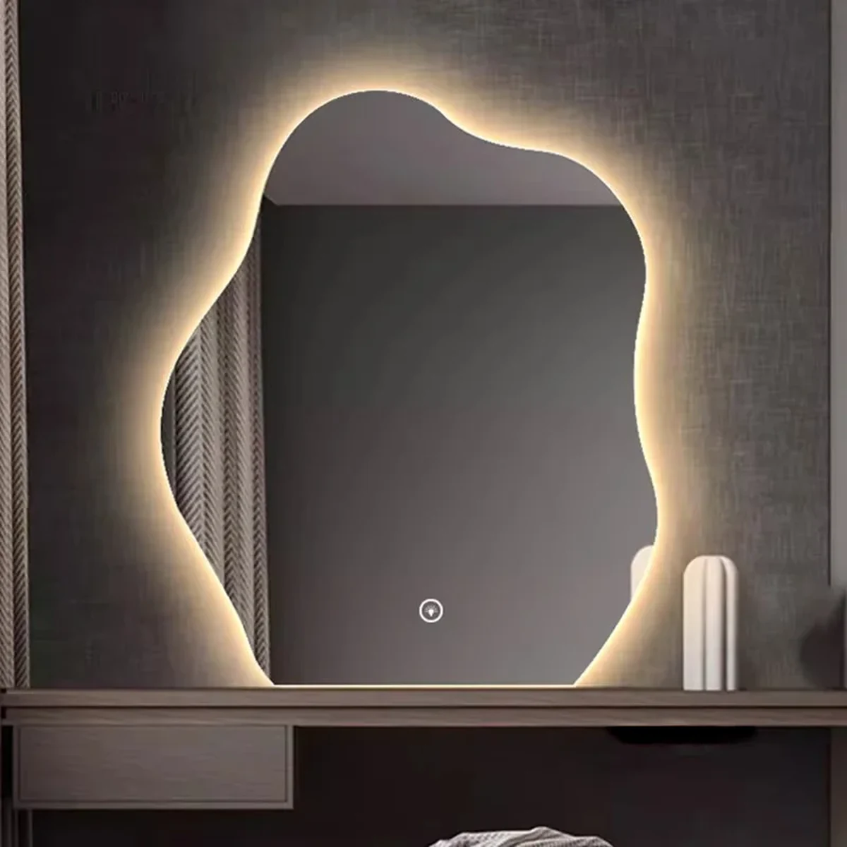 Modern Solid Wood Wall Mirror