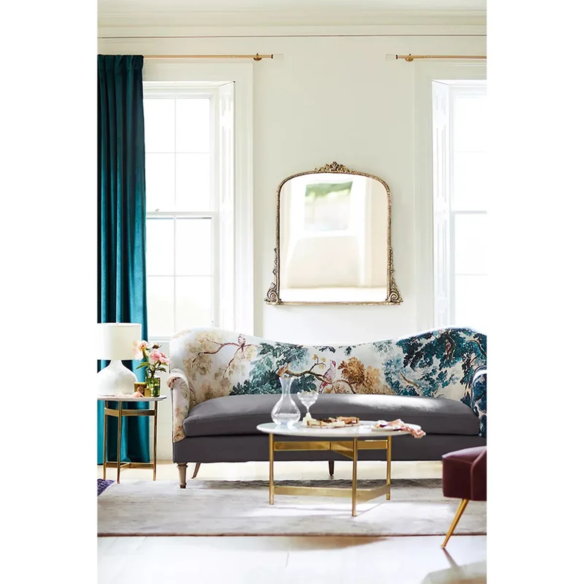 Baroque Metal Full-Length Mirror