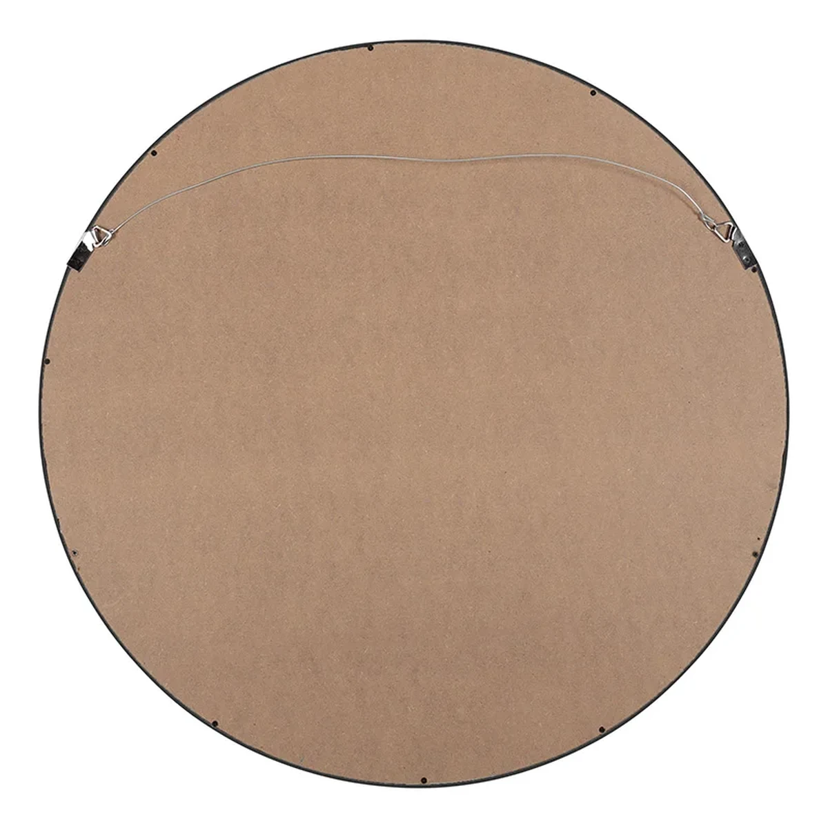 Art Deco Solid Wood Round Round Wall Mirror