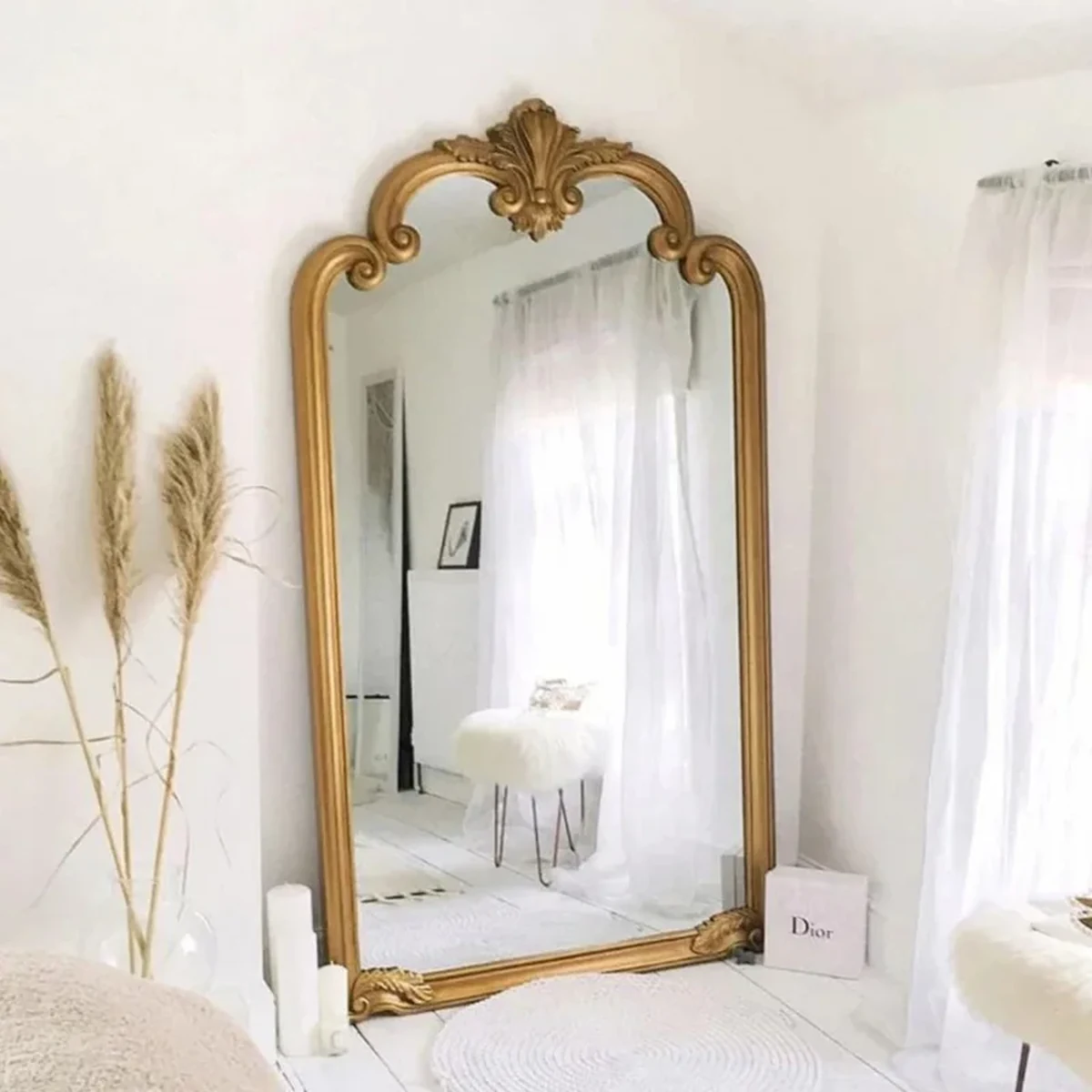 Art Deco Solid Wood Wall Mirror