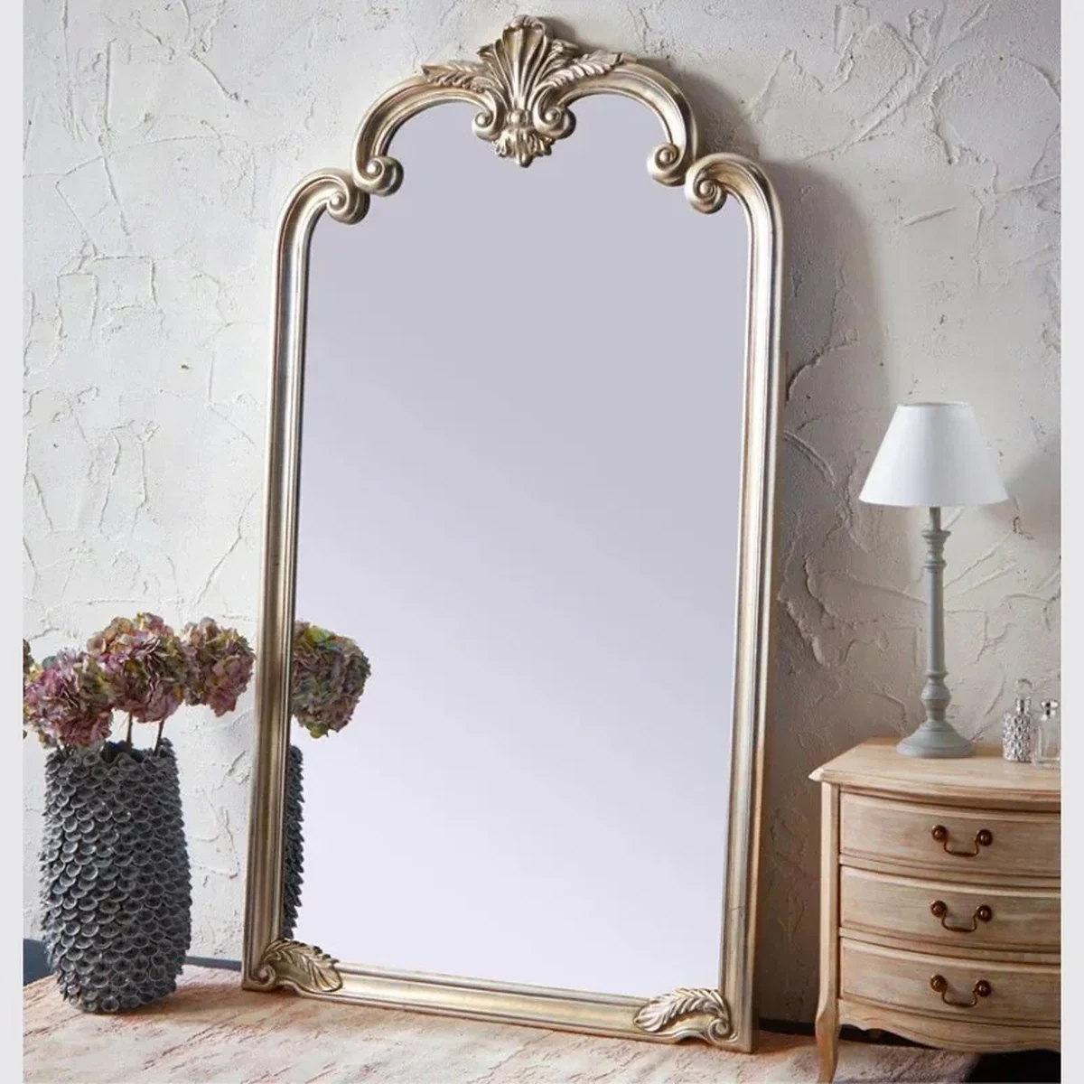 Art Deco Solid Wood Wall Mirror