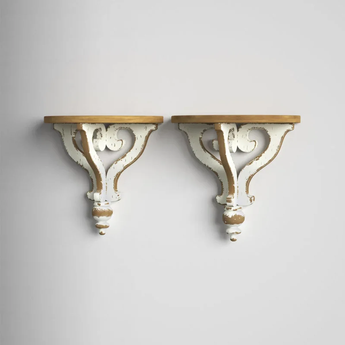 Rustic Solid Wood Floating Floating Wall Shelf