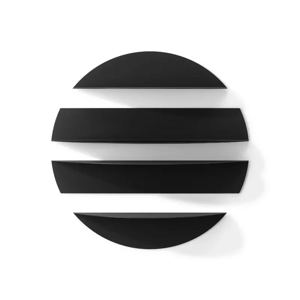 Classic Metal Round Floating Floating Wall Shelf